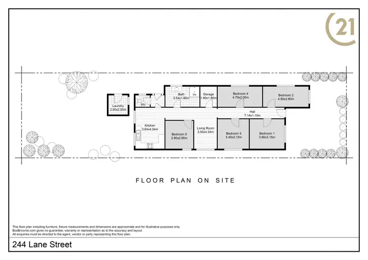 Floorplan of Homely house listing, 244 Lane Street, Broken Hill NSW 2880