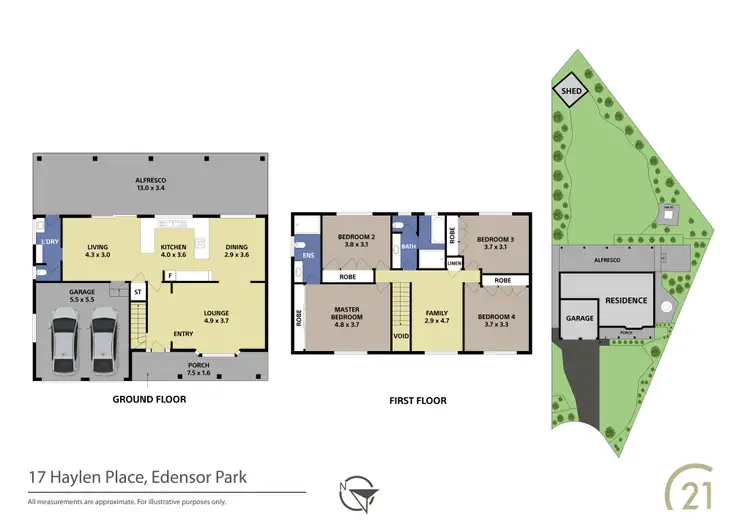 Floorplan of Homely house listing, 17 Haylen Place, Edensor Park NSW 2176