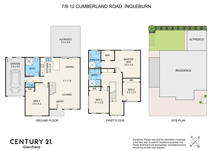 Floorplan of Homely townhouse listing, 7/8-12 Cumberland Road, Ingleburn NSW 2565