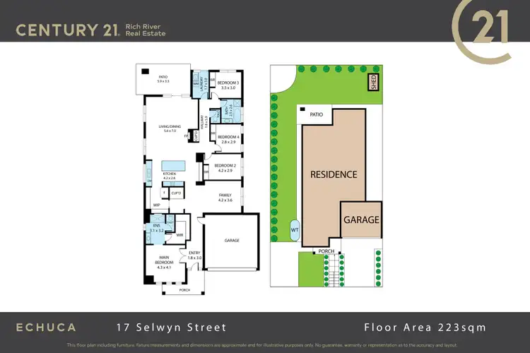 Floorplan of Homely house listing, 17 Selwyn Street, Echuca VIC 3564