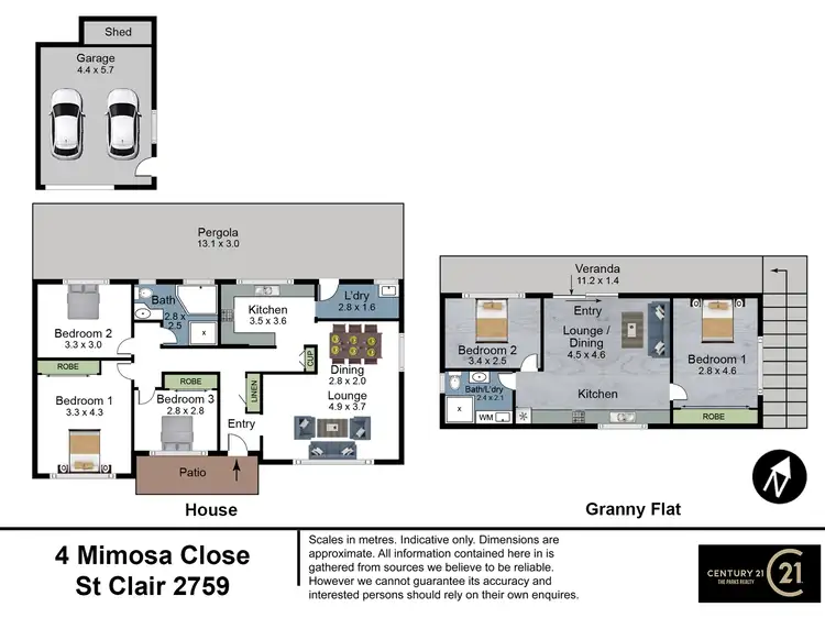 Floorplan of Homely house listing, 4 & 4a Mimosa Close, St Clair NSW 2759