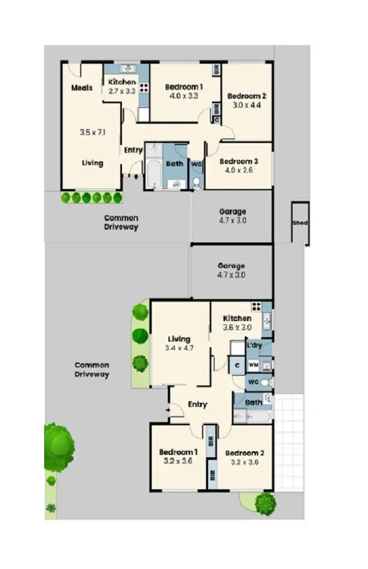 Floorplan of Homely apartment listing, 1-2/24 Balmoral Avenue, Springvale VIC 3171