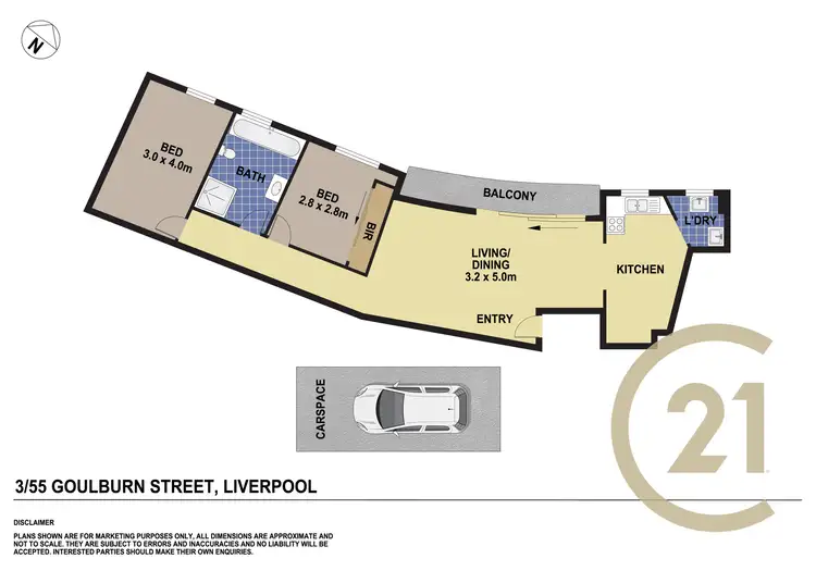 Floorplan of Homely unit listing, 3/55 Goulburn Street, Liverpool NSW 2170