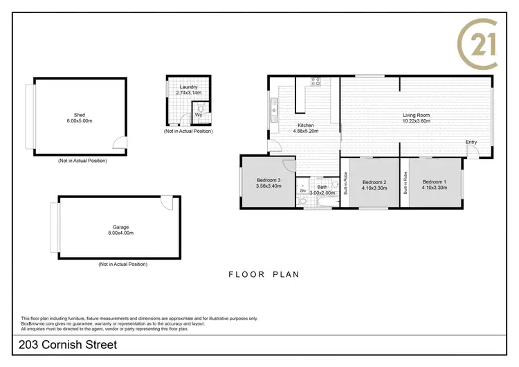Floorplan of Homely house listing, 203 Cornish Street, Broken Hill NSW 2880