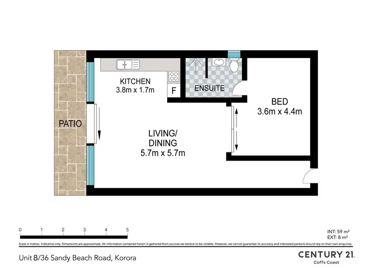 Floorplan of Homely unit listing, 8/36 Sandy Beach Road, Korora NSW 2450
