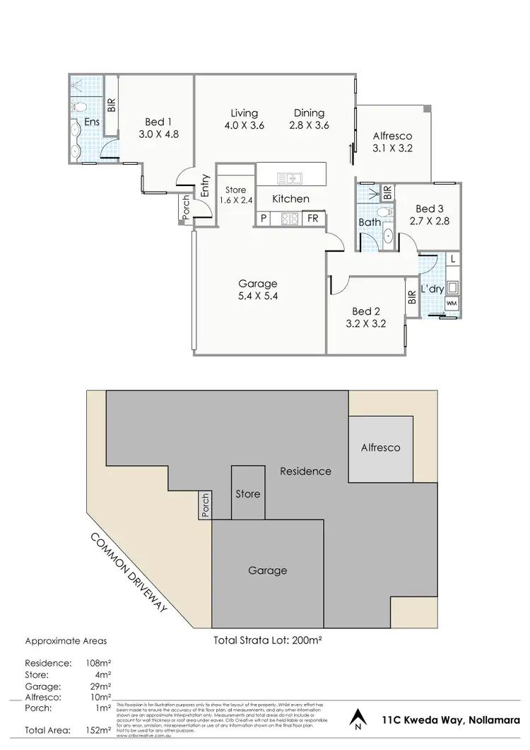 Floorplan of Homely house listing, 11C Kweda Way, Nollamara WA 6061