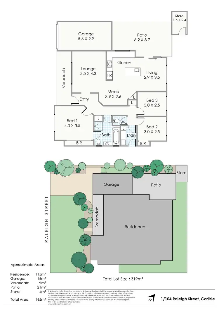 Floorplan of Homely house listing, 1/104 Raleigh Street, Carlisle WA 6101