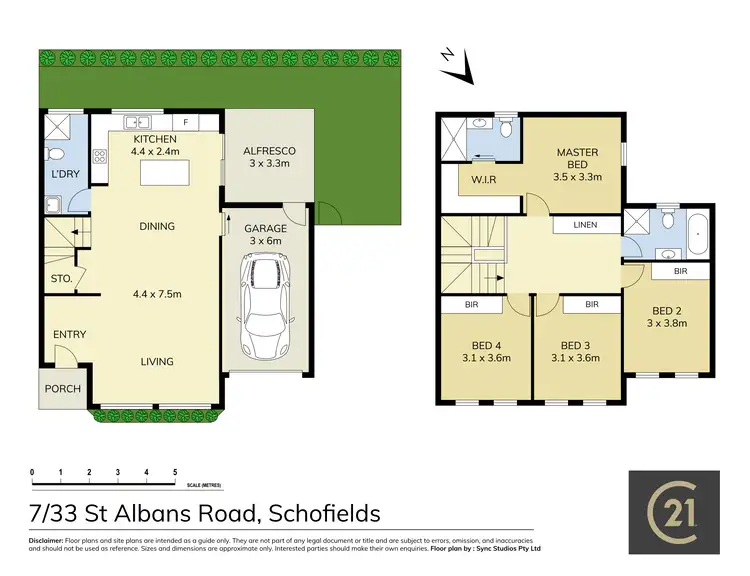 Floorplan of Homely townhouse listing, 7/33 St Albans Road, Schofields NSW 2762