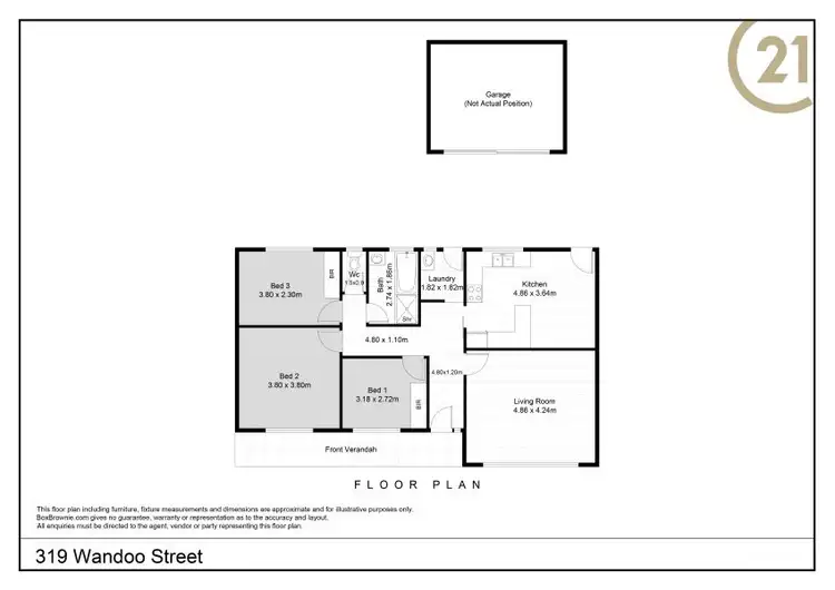 Floorplan of Homely house listing, 319 Wandoo Street, Broken Hill NSW 2880