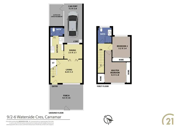 Floorplan of Homely townhouse listing, 9/2-6 Waterside Crescent, Carramar NSW 2163