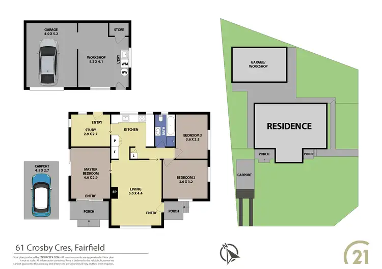 Floorplan of Homely house listing, 61 Crosby Crescent, Fairfield NSW 2165