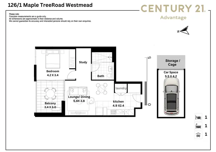 Floorplan of Homely apartment listing, 126/1 Maple Tree Road, Westmead NSW 2145