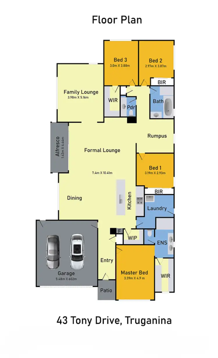 Floorplan of Homely house listing, 43 Tony Drive, Truganina VIC 3029