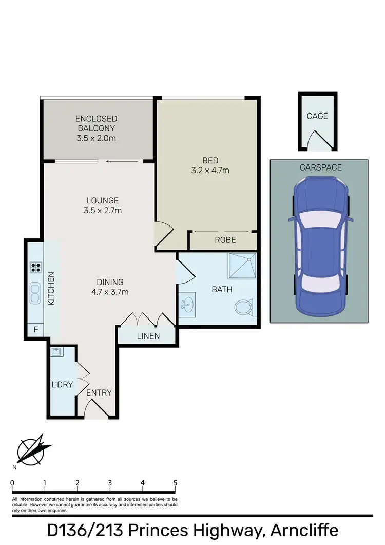 Floorplan of Homely apartment listing, D136/213 Princes Highway, Arncliffe NSW 2205
