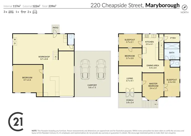 Floorplan of Homely house listing, 220 Cheapside Street, Maryborough QLD 4650