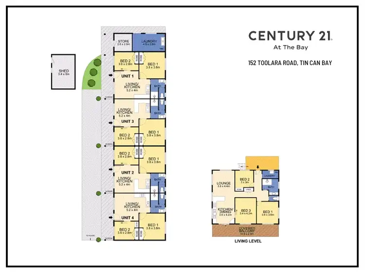Floorplan of Homely block of units listing, 152 Toolara Road, Tin Can Bay QLD 4580