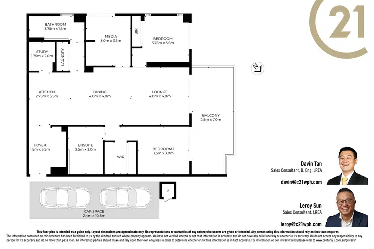 Floorplan of Homely apartment listing, 101/25 Dawes Avenue, Castle Hill NSW 2154
