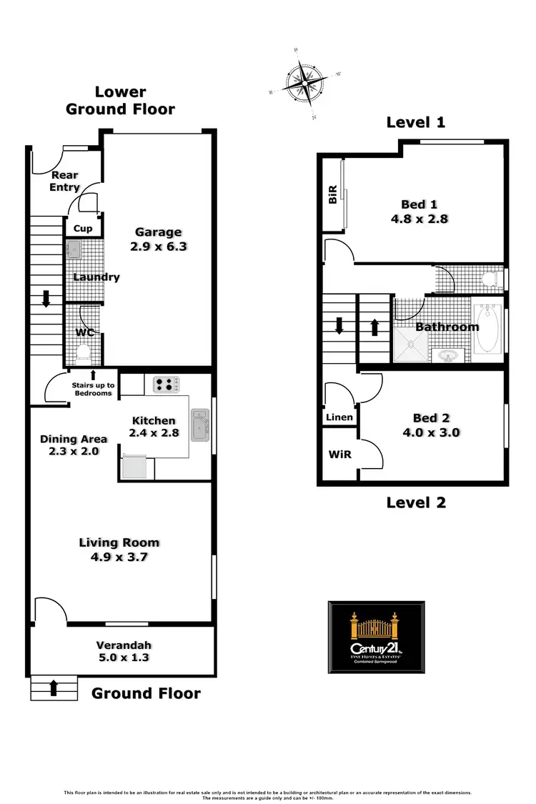 Floorplan of Homely townhouse listing, 6/32-34 Valley Road, Springwood NSW 2777