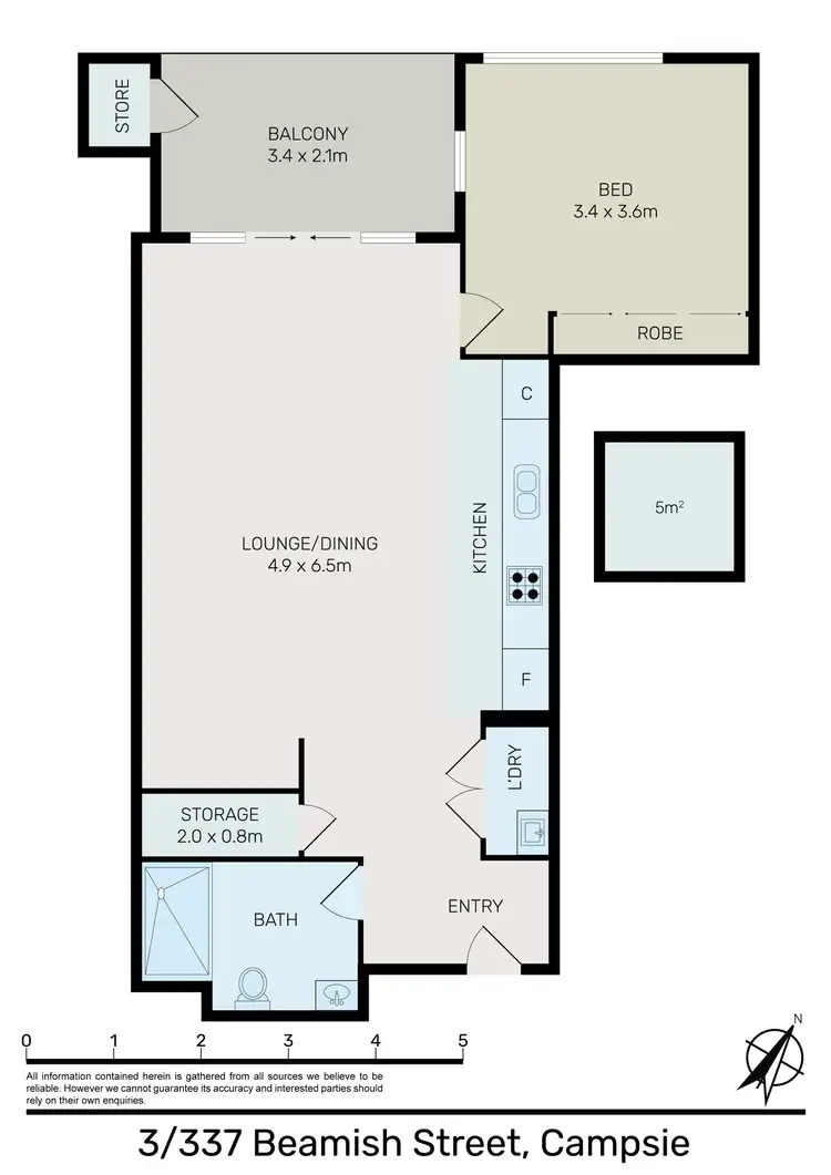 Floorplan of Homely apartment listing, 3/337 Beamish Street, Campsie NSW 2194