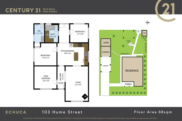 Floorplan of Homely house listing, 103 Hume Street, Echuca VIC 3564