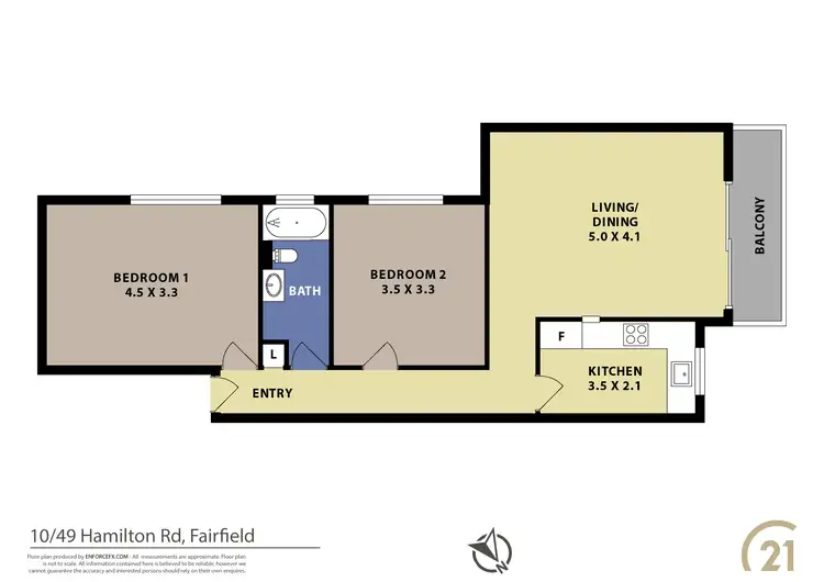 Floorplan of Homely unit listing, 10/49 Hamilton Road, Fairfield NSW 2165