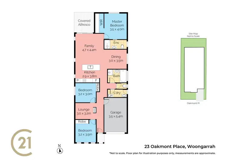 Floorplan of Homely house listing, 23 Oakmont Place, Woongarrah NSW 2259