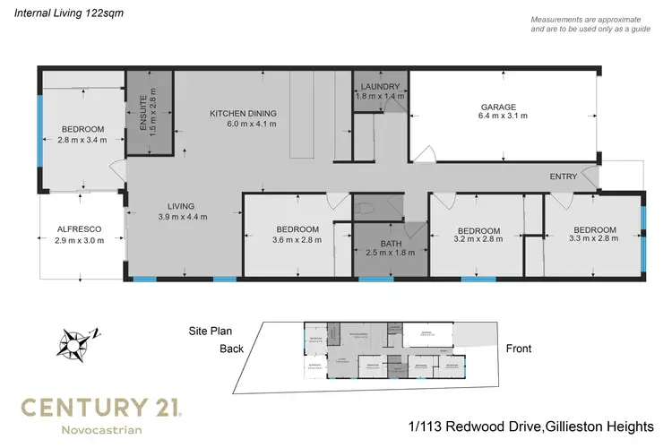 Floorplan of Homely semi-detached listing, 1/113 Redwood Drive, Gillieston Heights NSW 2321