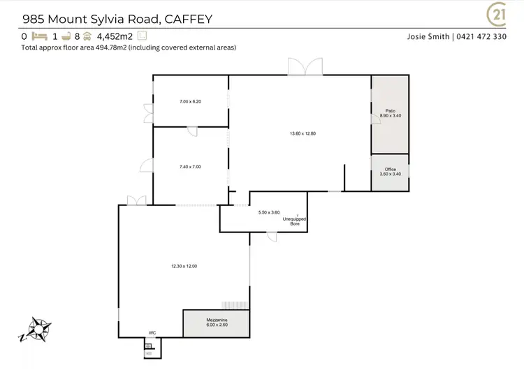 Floorplan of Homely land listing, 985 Mount Sylvia Road, Caffey QLD 4343