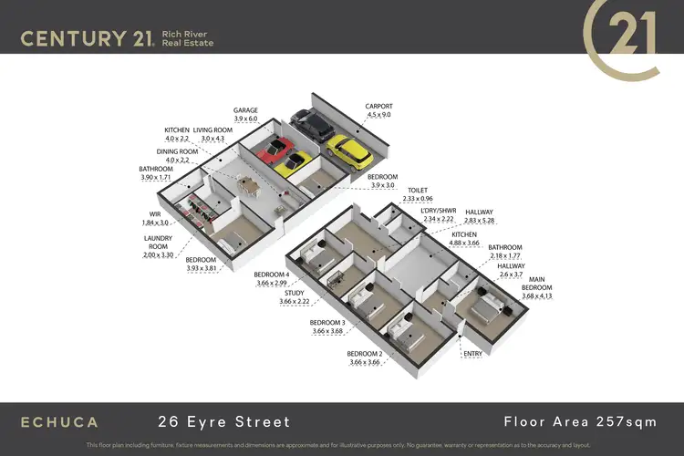Floorplan of Homely house listing, 26 Eyre Street, Echuca VIC 3564