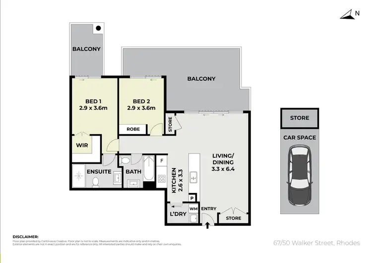 Floorplan of Homely apartment listing, 67/50 Walker Street, Rhodes NSW 2138
