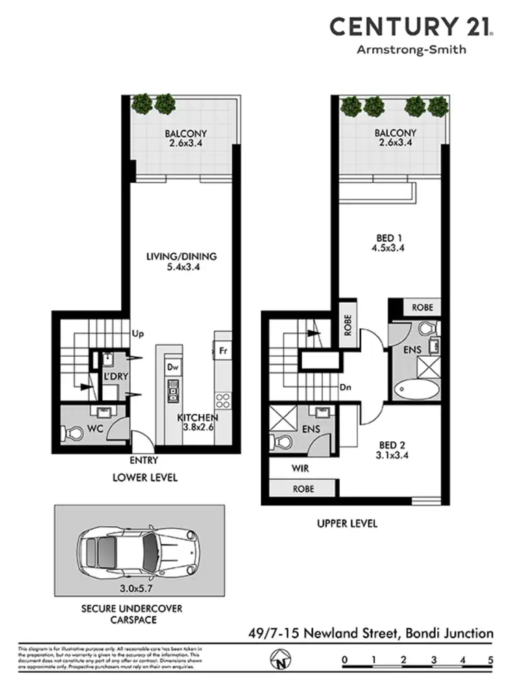 Floorplan of Homely apartment listing, 49/7-15 Newland Street, Bondi Junction NSW 2022