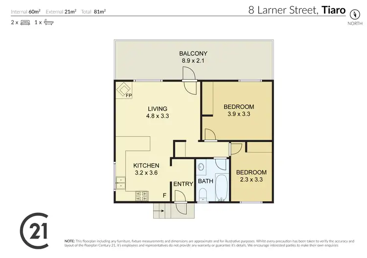 Floorplan of Homely house listing, 8 Larner Street, Tiaro QLD 4650