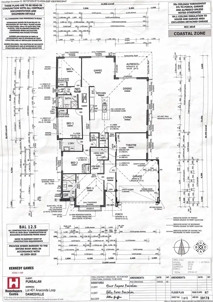 Floorplan of Homely house listing, 64 Anaconda Loop, Dawesville WA 6211