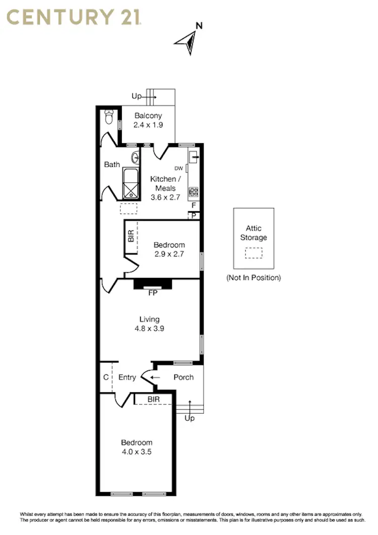 Floorplan of Homely apartment listing, 4/12 Jackson Street, St Kilda VIC 3182