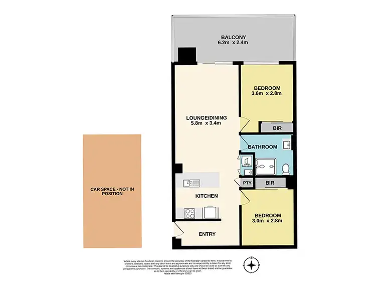 Floorplan of Homely apartment listing, 108/611-621 Sydney Road, Brunswick VIC 3056