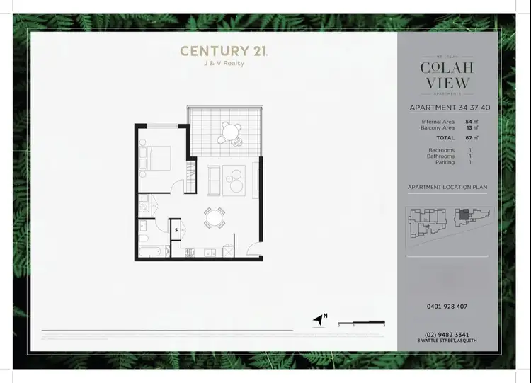 Floorplan of Homely apartment listing, 37/554 - 558 Pacific Highway, Mount Colah NSW 2079