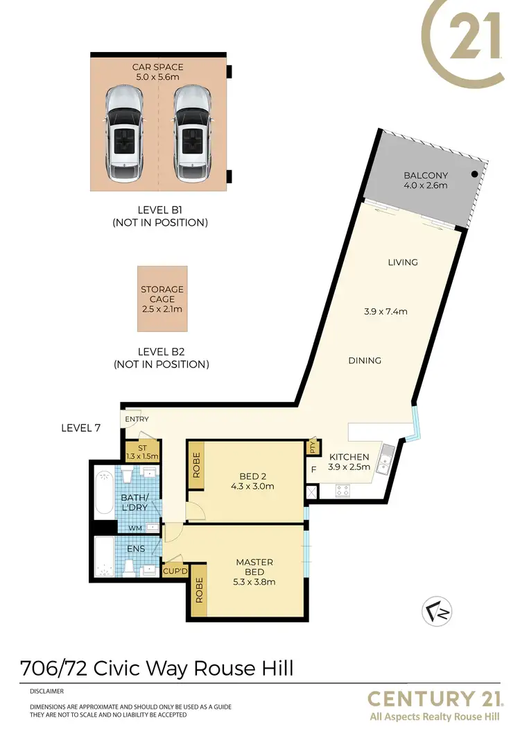 Floorplan of Homely apartment listing, 706/72 Civic Way, Rouse Hill NSW 2155