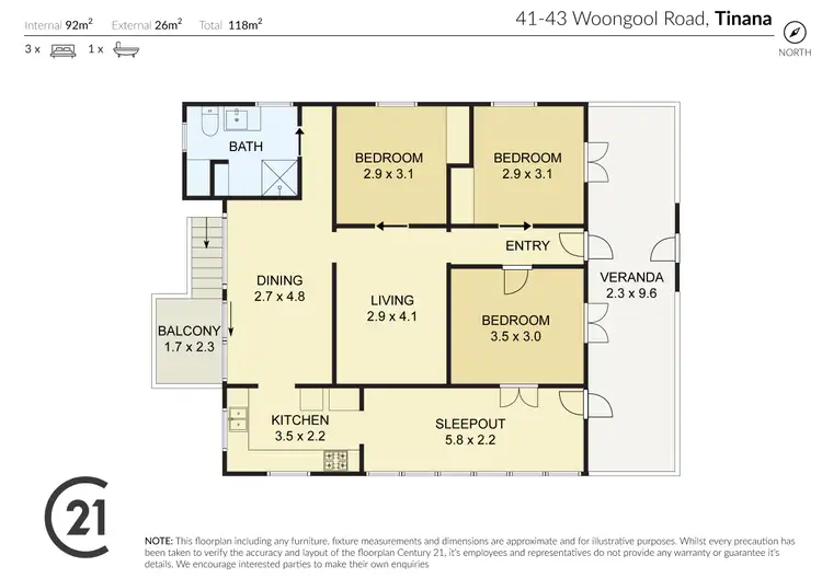Floorplan of Homely house listing, 41-43 Woongool Road, Tinana QLD 4650