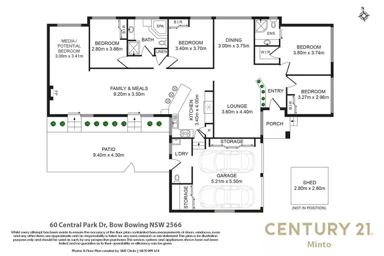 Floorplan of Homely house listing, 60 Central Park Drive, Bow Bowing NSW 2566