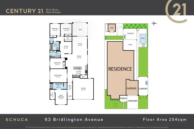 Floorplan of Homely house listing, 63 Bridlington Avenue, Echuca VIC 3564