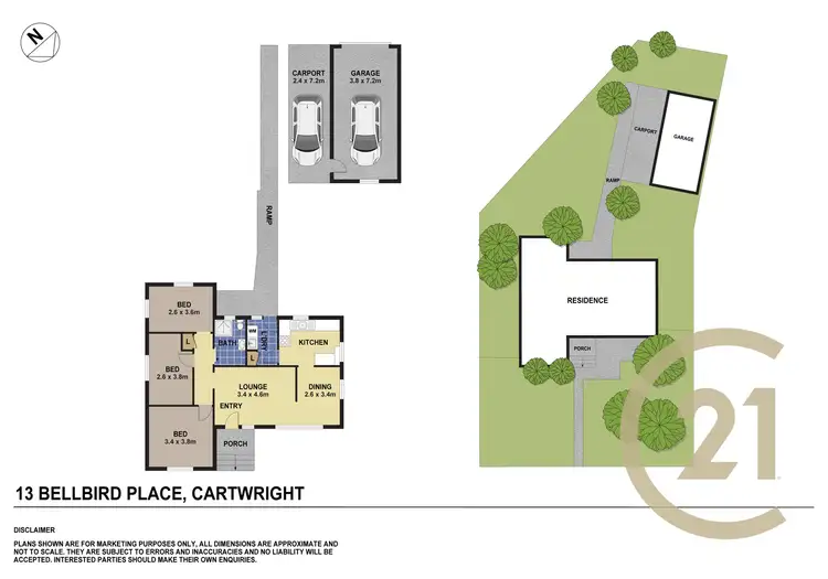 Floorplan of Homely house listing, 13 Bellbird Place, Cartwright NSW 2168
