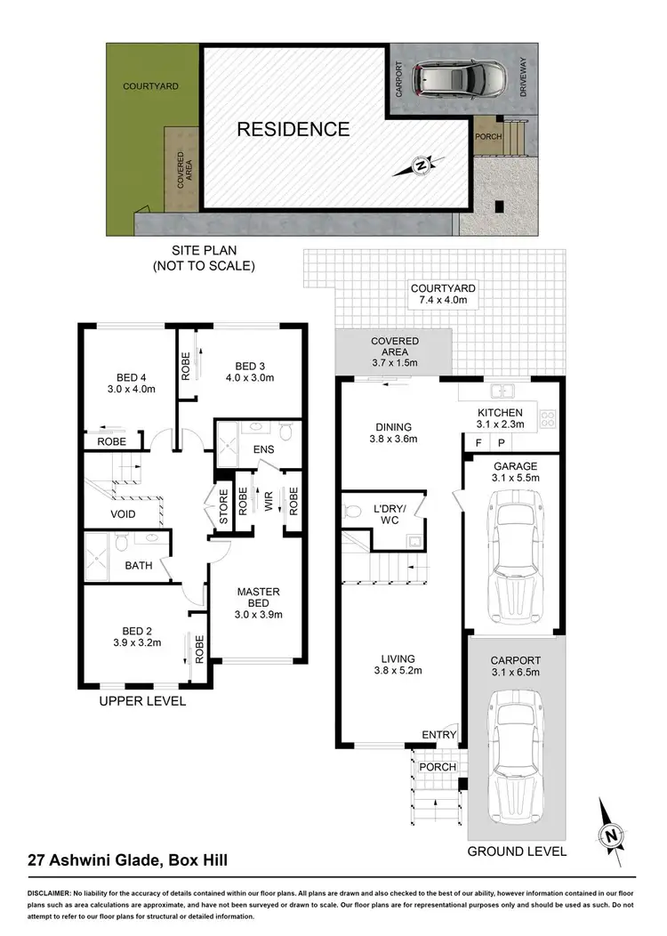 Floorplan of Homely townhouse listing, 27 Ashwini Glade, Box Hill NSW 2765