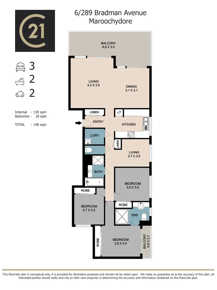 Floorplan of Homely apartment listing, 6/289 Bradman Avenue, Maroochydore QLD 4558