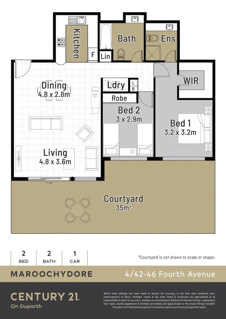 Floorplan of Homely unit listing, 4/42-46 Fourth Avenue, Maroochydore QLD 4558