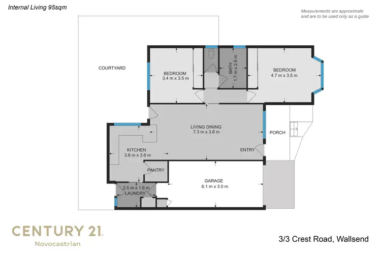 Floorplan of Homely villa listing, 3/3 Crest Road, Wallsend NSW 2287