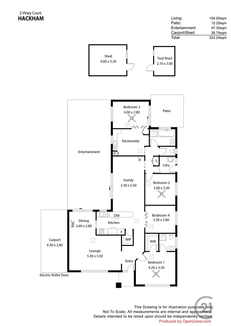 Floorplan of Homely house listing, 2 Viney Court, Hackham SA 5163