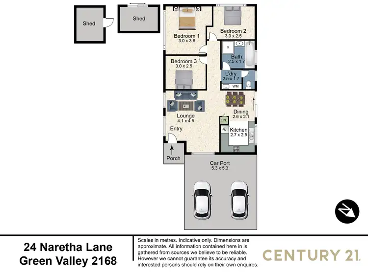 Floorplan of Homely house listing, 24 Naretha Lane, Green Valley NSW 2168