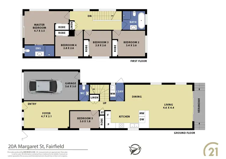 Floorplan of Homely house listing, 20a Margaret Street, Fairfield NSW 2165