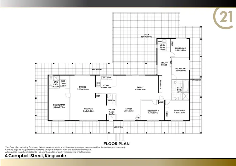 Floorplan of Homely house listing, 4 Campbell Street, Kingscote SA 5223