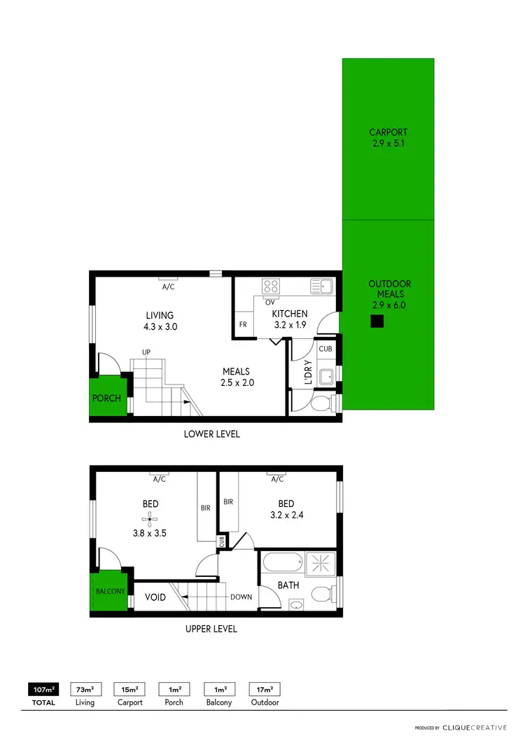 Floorplan of Homely townhouse listing, 1/24 Murray Terrace, Oaklands Park SA 5046